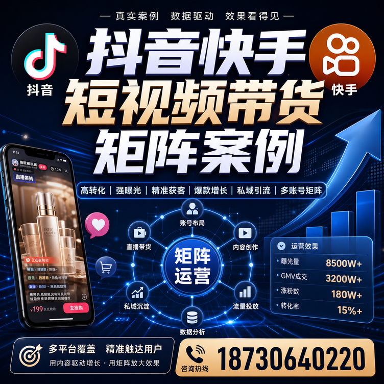 梧州短视频带货团队多平台矩阵自动分发案例